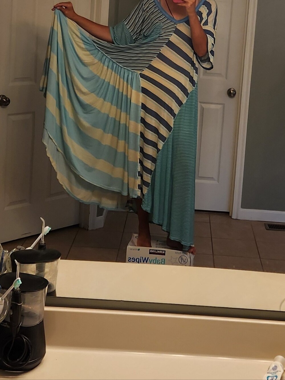 Large Free People Shellyanne Striped Maxi - Picture 6 of 7